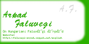 arpad faluvegi business card